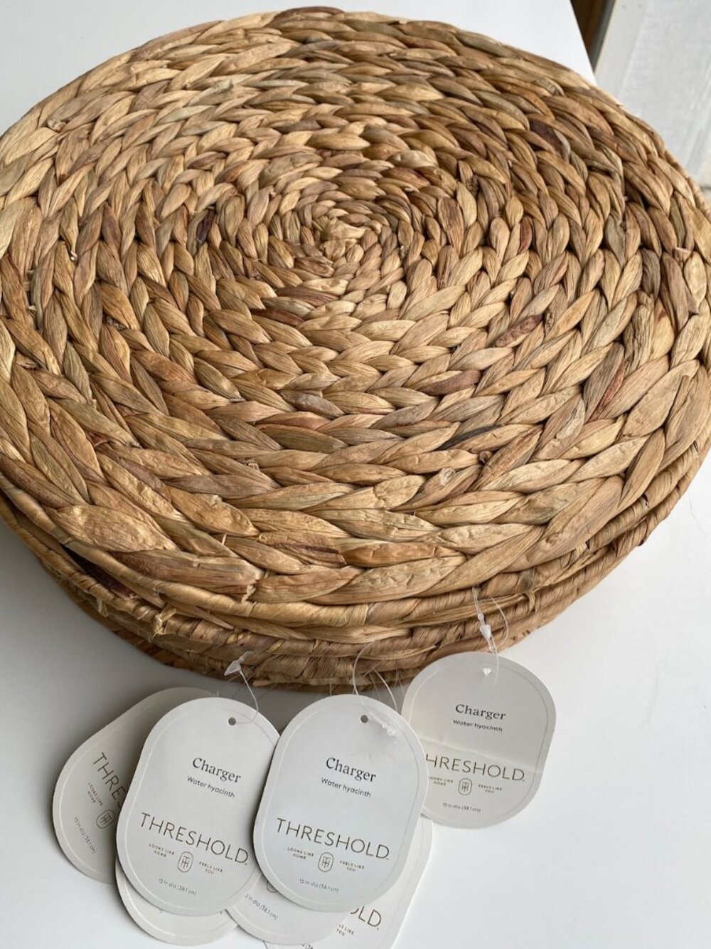 Threshold Woven Seagrass Charger Placemats Set Of 8 NEW